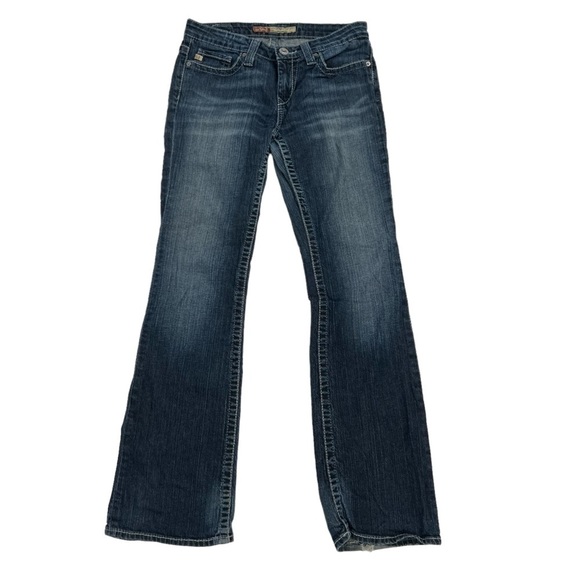 Big Star Remy Low Rise Fit Wide Leg Frayed Hem Denim Jeans Size 27 Women’s - Picture 1 of 7
